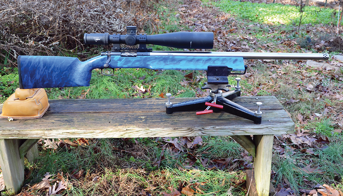 Lex Webernick blueprinted the Model 700 action and fitted it with a Jewell BR trigger capable of being adjusted for a reliable and consistent 2-ounce pull. Since the 6mm-284 cartridge loaded with the heavier (longer) bullets is too long for the magazine of the short Model 700 action, he converted it to single-shot by eliminating the magazine and fitting a Davidson feed ramp from Brownells.